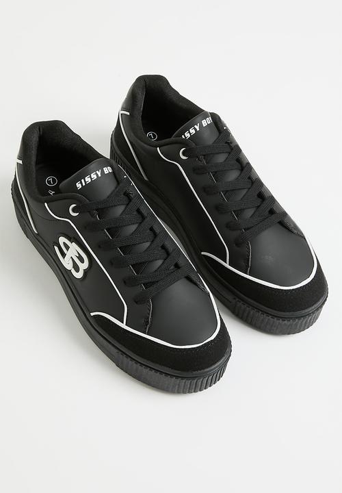 SISSY BOY - SB logo sneaker - black & white