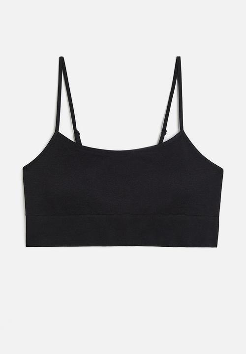 H&M - Seamless padded bralette - black