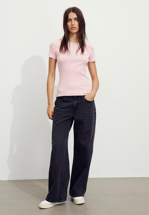 H&M - Ribbed t-shirt - pink