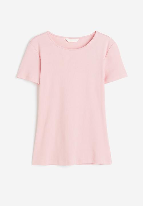 H&M - Ribbed t-shirt - pink