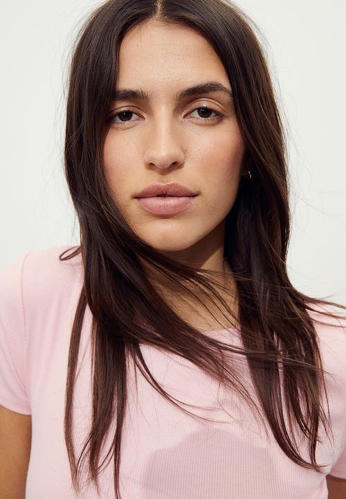 H&M - Ribbed t-shirt - pink