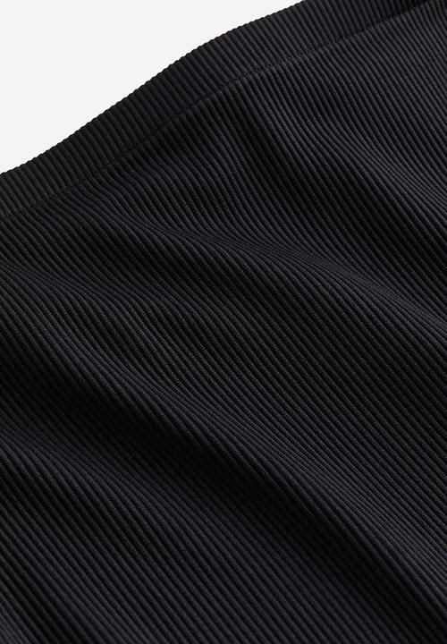 H&M - Ribbed off-the-shoulder top - black