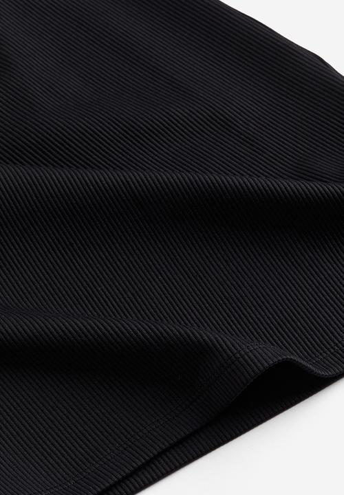 H&M - Ribbed bodycon dress - black