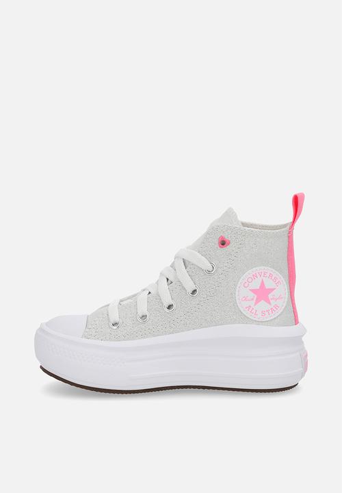Converse - Chuck taylor all star move platform sparkle - white/oops pink/white
