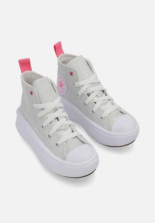 Converse - Chuck taylor all star move platform sparkle - white/oops pink/white