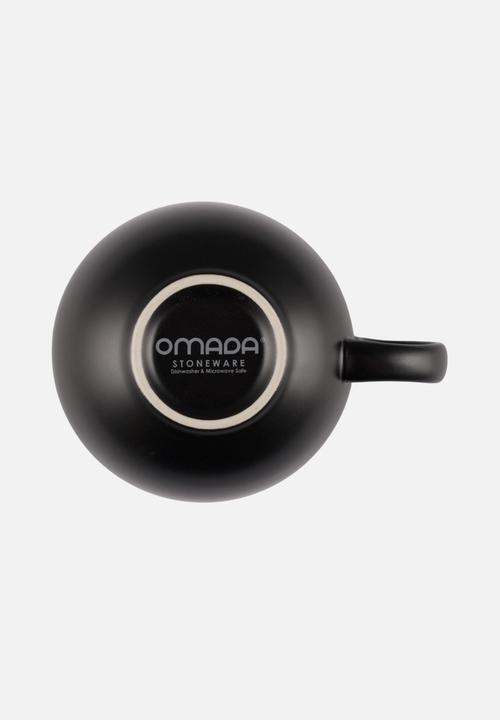 Omada - OMADA - Armonia Black Cup & Saucer Set of 4