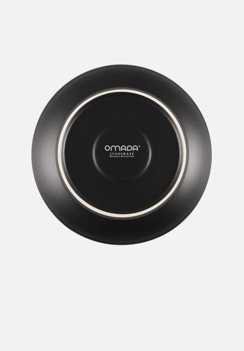 Omada - OMADA - Armonia Black Cup & Saucer Set of 4