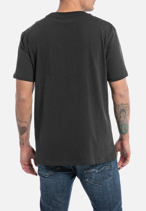 Replay - T-shirt in jersey with print - black