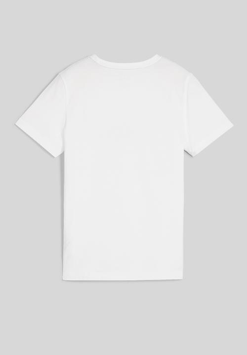 PUMA - Ess+ 2 col logo tee b - puma white/lime sheen