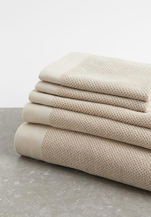 H&M - Cotton terry bath sheet - beige