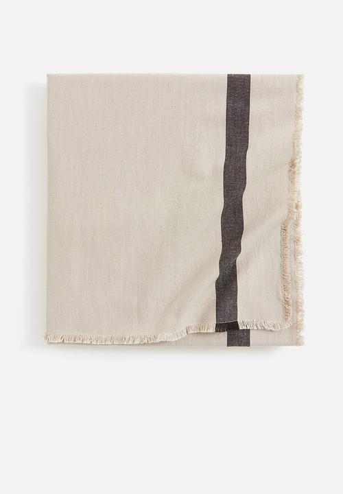 H&M - Fringed tablecloth - beige,multi