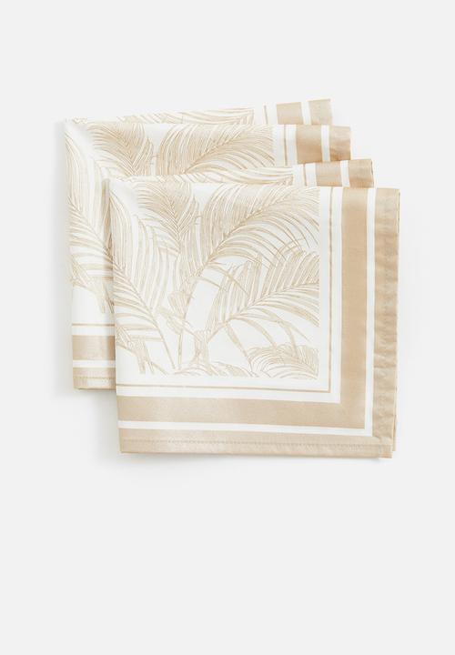 H&M - 2-pack shimmering napkins - white