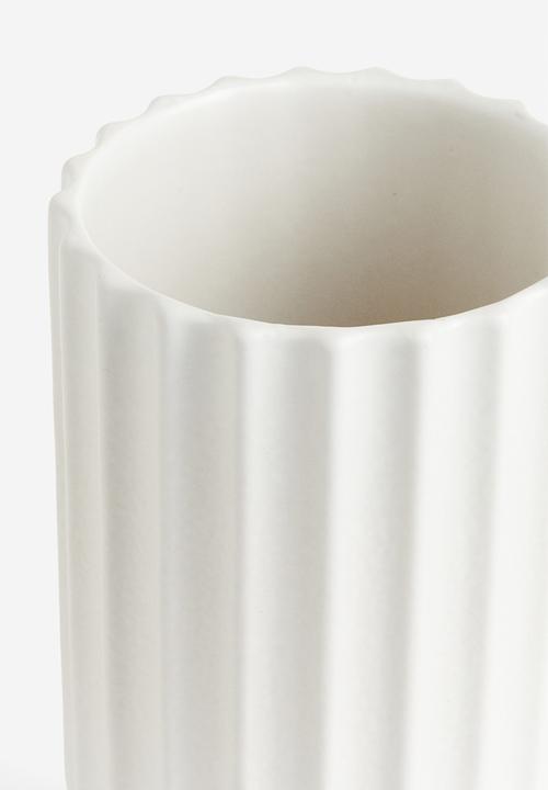 H&M - Stoneware vase - white