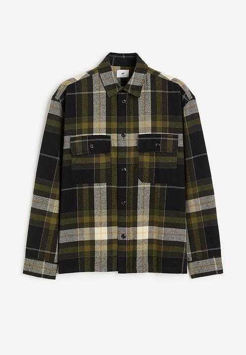 H&M - Relaxed fit overshirt - Dark green Black