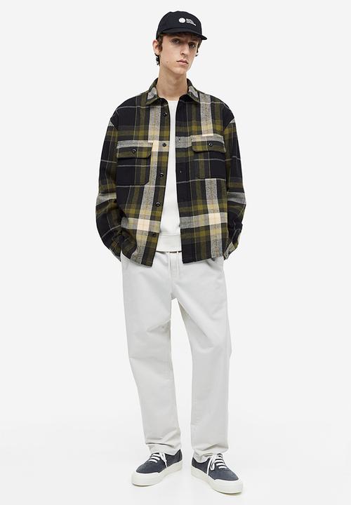 H&M - Relaxed fit overshirt - Dark green Black