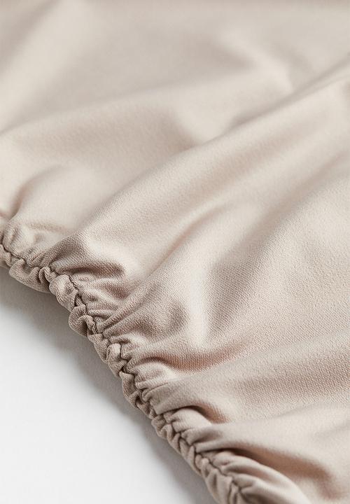 H&M - Draped jersey dress - beige