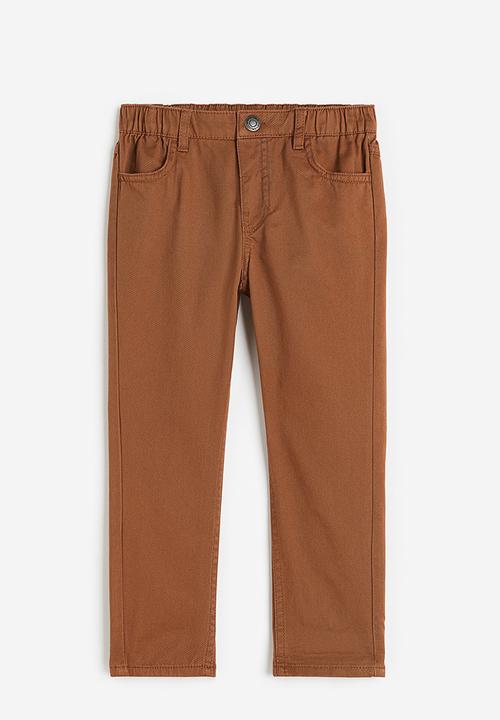 H&M - Relaxed tapered fit trousers - brown