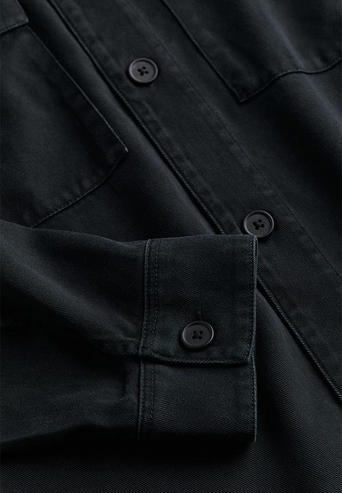 H&M - Regular fit lyocell overshirt - black