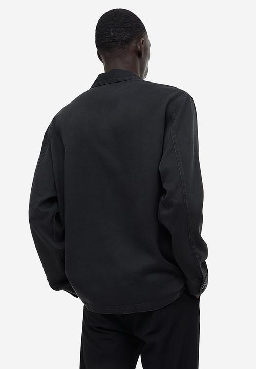 H&M - Regular fit lyocell overshirt - black