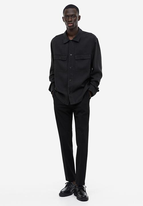 H&M - Regular fit lyocell overshirt - black