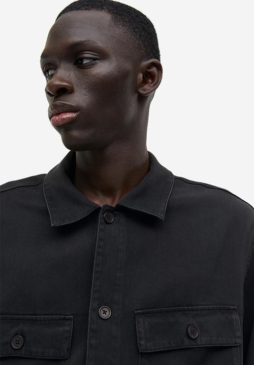 H&M - Regular fit lyocell overshirt - black