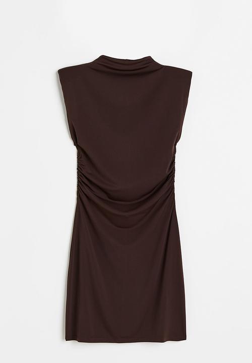H&M - Draped jersey dress - brown
