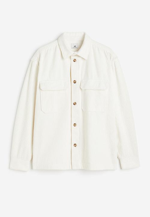 H&M - Relaxed fit corduroy shacket - white