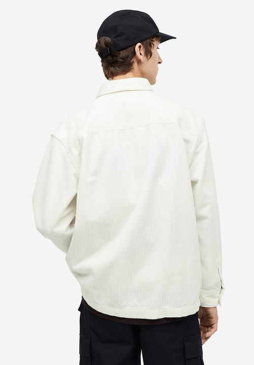 H&M - Relaxed fit corduroy shacket - white