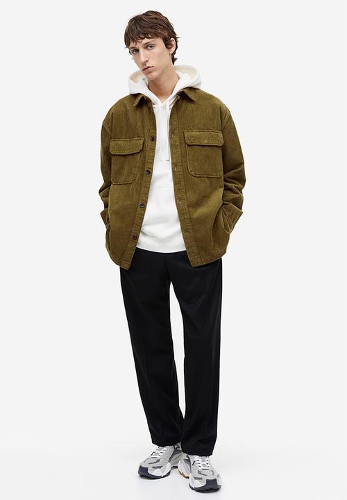 H&M - Relaxed fit corduroy shacket - green