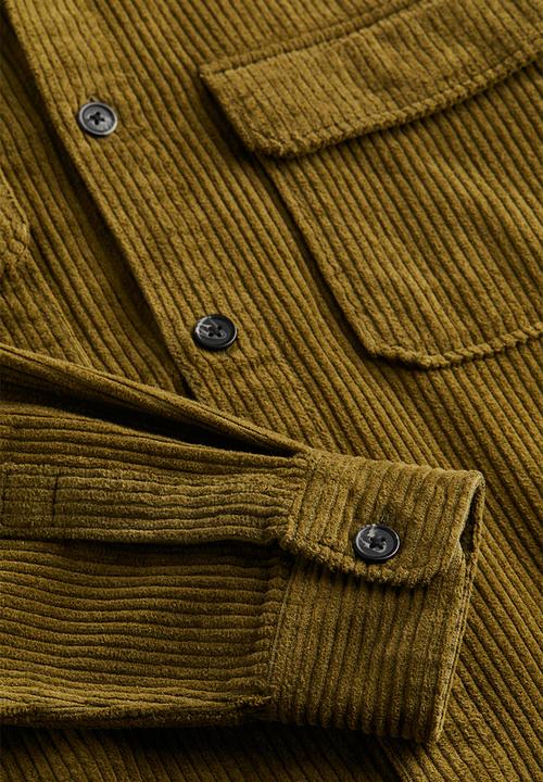 H&M - Relaxed fit corduroy shacket - green