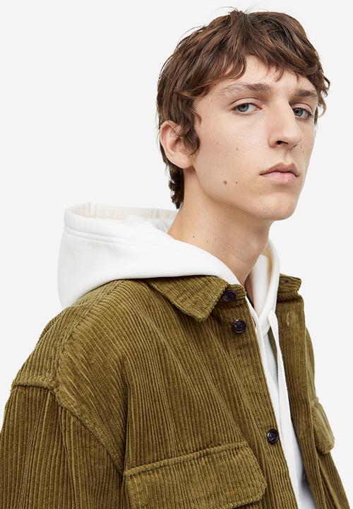 H&M - Relaxed fit corduroy shacket - green
