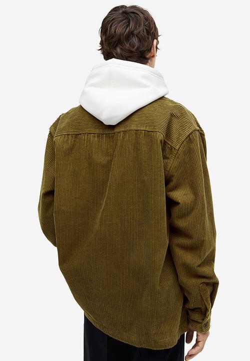 H&M - Relaxed fit corduroy shacket - green