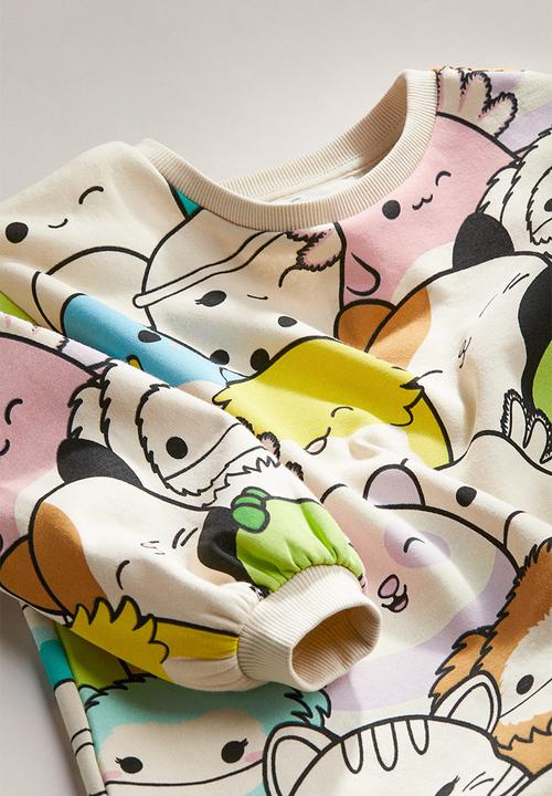 H&M - Patterned sweatshirt dress - Cream Squishmallows