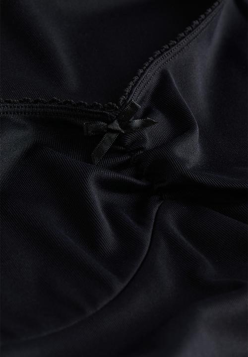 H&M - Flared-skirt ribbed dress - black