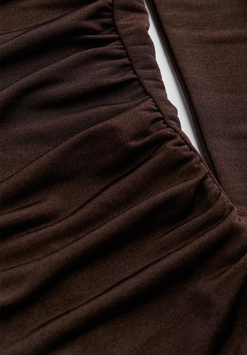 H&M - Draped turtleneck top - brown