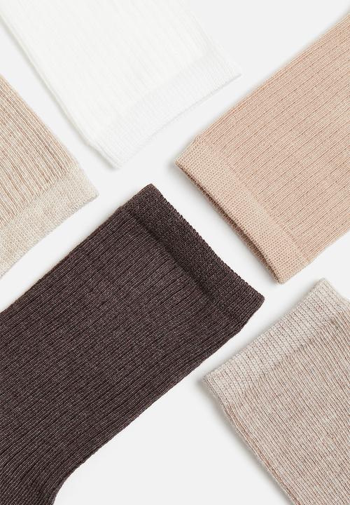 H&M - 7-Pack socks - White Beige