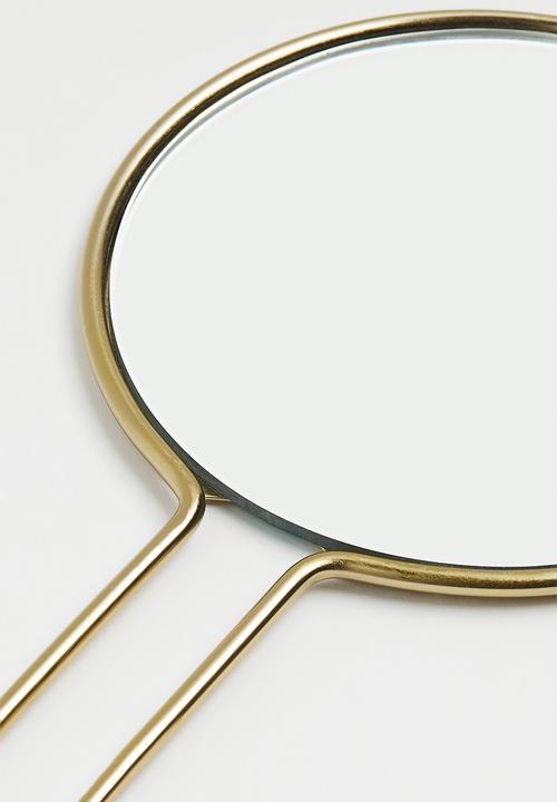 H&M - Metal wire hand mirror - gold