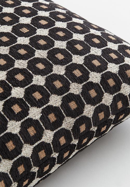 H&M - Patterned cushion cover - black patterned