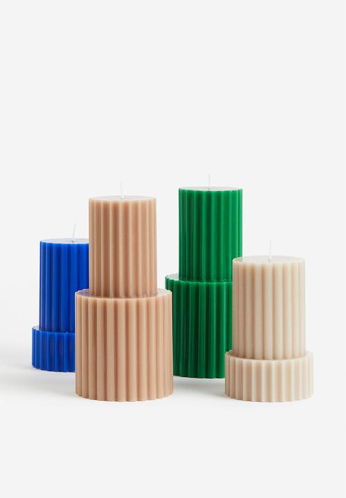 H&M - Shaped pillar candle - blue