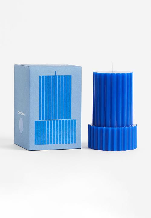 H&M - Shaped pillar candle - blue