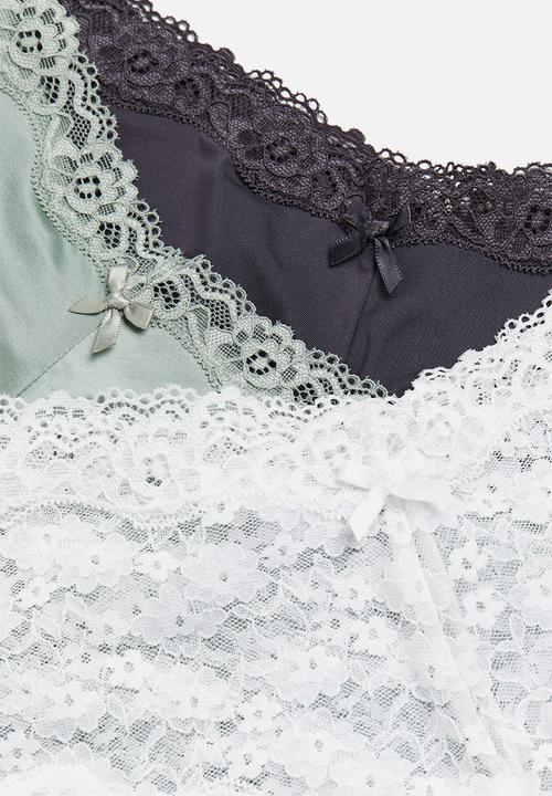 H&M - 3-Pack lace hipster briefs - multi