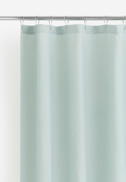 H&M - Seersucker shower curtain - green