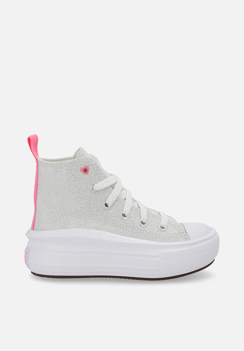 Converse - Chuck taylor all star move platform sparkle - white/oops pink/white