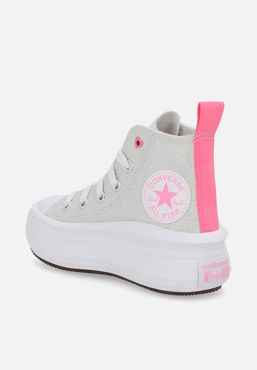 Converse - Chuck taylor all star move platform sparkle - white/oops pink/white