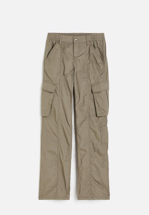 H&M - Canvas cargo trousers - green