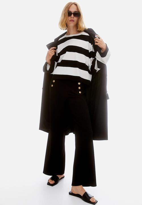 H&M - Button-front trousers - black