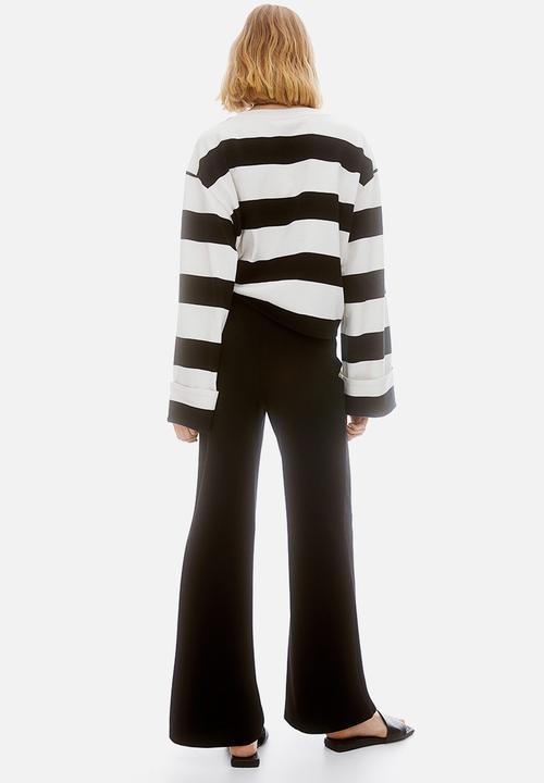 H&M - Button-front trousers - black