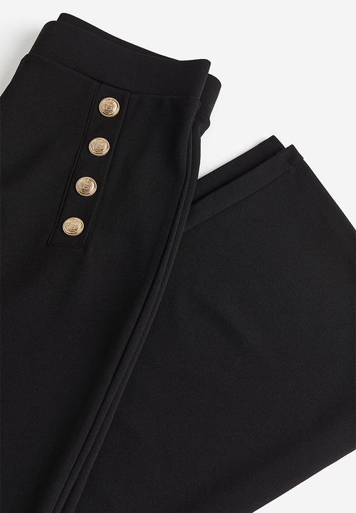 H&M - Button-front trousers - black