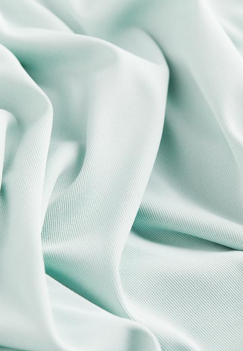 H&M - Flared-skirt ribbed dress - green