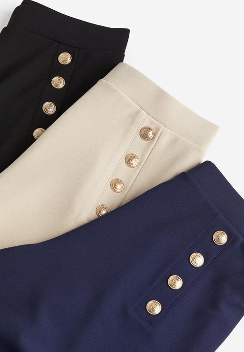 H&M - Button-front trousers - blue